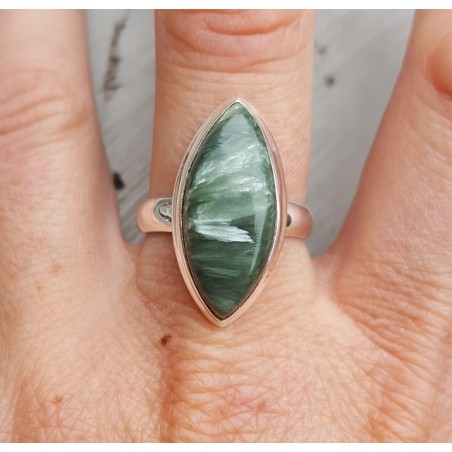 Zilveren ring met marquise Seraphiniet 18.5 mm