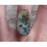Zilveren ring gezet met Boulder Opaal ring maat 17.3 mm