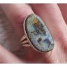 Zilveren ring gezet met Boulder Opaal ring maat 17.3 mm