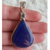 Zilveren hanger gezet met Topaas en Lapis Lazuli