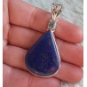 Zilveren hanger gezet met Topaas en Lapis Lazuli
