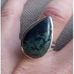 Zilveren ring gezet met Vivianiet ring maat 17.3 mm