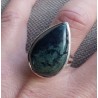 Zilveren ring gezet met Vivianiet ring maat 17.3 mm