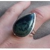 Zilveren ring gezet met Vivianiet ring maat 17.3 mm