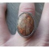 Zilveren ring Laguna Lace Agaat bewerkte setting 17.3 mm