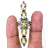925 Sterling zilveren ring met Citrien 18 mm