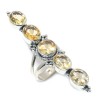 925 Sterling zilveren ring met Citrien 18 mm