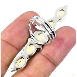 925 Sterling zilveren ring met Citrien 18 mm