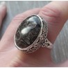 Zilveren ring met Turitella Agaaat in bewerkte setting 18.7 mm