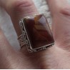 Zilveren ring Noreena Japsis gezet in bewerkte setting 18 mm