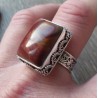 Zilveren ring Noreena Japsis gezet in bewerkte setting 18 mm