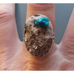 Zilveren ring gezet met ovale Cavansiet maat 19 mm
