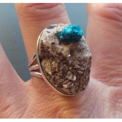 Zilveren ring gezet met ovale Cavansiet maat 19 mm