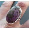 Zilveren ring ovale Varisciet in Purpuriet 18.7 mm