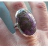 Zilveren ring ovale Varisciet in Purpuriet 18.7 mm