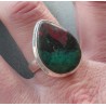 Zilveren ring met Sonora sunrise (chrysocolla met cupriet) 18.5
