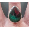 Zilveren ring met Sonora sunrise (chrysocolla met cupriet) 18.5