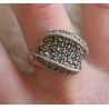 Zilveren ring gezet met Markasiet maat 19 mm