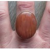 Zilveren ring met Kersenkwarts (aardbeikwarts) maat 18.5 m