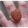 Zilveren ring met Kersenkwarts (aardbeikwarts) maat 18.5 m