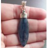 Zilveren hanger met blauw Topaas en Kyaniet