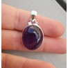 Zilveren hanger cabochon Amethist