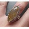 Zilveren ring marquise gouden Rutielkwarts bewerkte setting 18