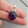Zilveren hanger cabochon Amethist