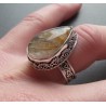 Zilveren ring gouden Rutielkwarts bewerkte setting 18 mm
