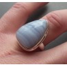 Zilveren ring gezet met blauw Lace Agaat 16.5 mm