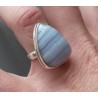 Zilveren ring gezet met blauw Lace Agaat 16.5 mm
