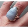 Zilveren ring gezet met blauw Lace Agaat 16.5 mm