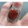 Zilveren ring facet Botswana Agaat bewerkte kop 19.5 mm
