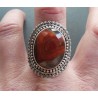 Zilveren ring facet Botswana Agaat bewerkte kop 19.5 mm