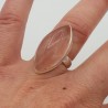 Zilveren ring gezet met grote marquise Rozenkwarts 16 mm