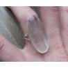 Zilveren ring gezet met ovale Seleniet 17 mm