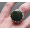 Zilveren ring met ronde Bloedsteen gezet in bewerkte setting 18