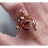 Vergulde zilveren ring gezet met multi edelsteen 17.3 mm