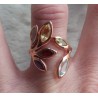 Vergulde zilveren ring gezet met multi edelsteen 17.3 mm
