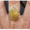 Zilveren ring cabochon gouden Rutielkwarts 17.7 mm