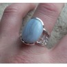 Zilveren ring gezet met blauw Lace Agaat ring maat 18 mm
