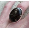 Zilveren ring gezet met ovale gouden Seraphiniet 17.5 mm