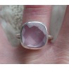 Zilveren ring met vierkante facet Rozenkwarts 17.3 mm