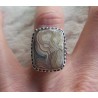 Zilveren ring met Laguna Lace Agaat bewerkte setting 17.5 mm