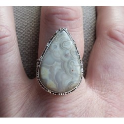 Zilveren ring Laguna Lace Agaat bewerkte setting 18.5