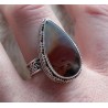 Zilveren ring druppelvorm Montana Agaat bewerkte setting 18.5 mm