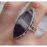Zilveren ring marquise Chevron Amethist in bewerkte setting 19 m