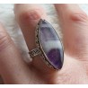 Zilveren ring marquise Chevron Amethist in bewerkte setting 19 m