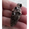 Zilveren hanger gezet met Turitella Agaat en Onyx