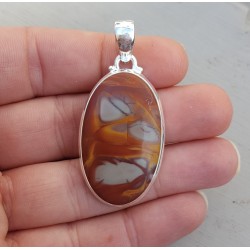 Zilveren hanger met ovale cabochon Noreena Jaspis